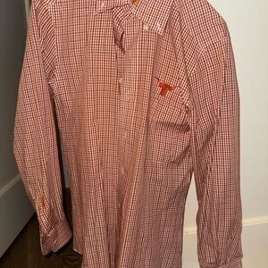 Antigua Men's Brown Checkered Button Down Shirt